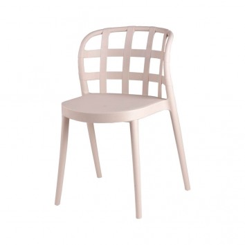 Silla GINA beige claro estilo vintage interior y exterior