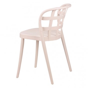 Silla GINA beige claro estilo vintage interior y exterior 2