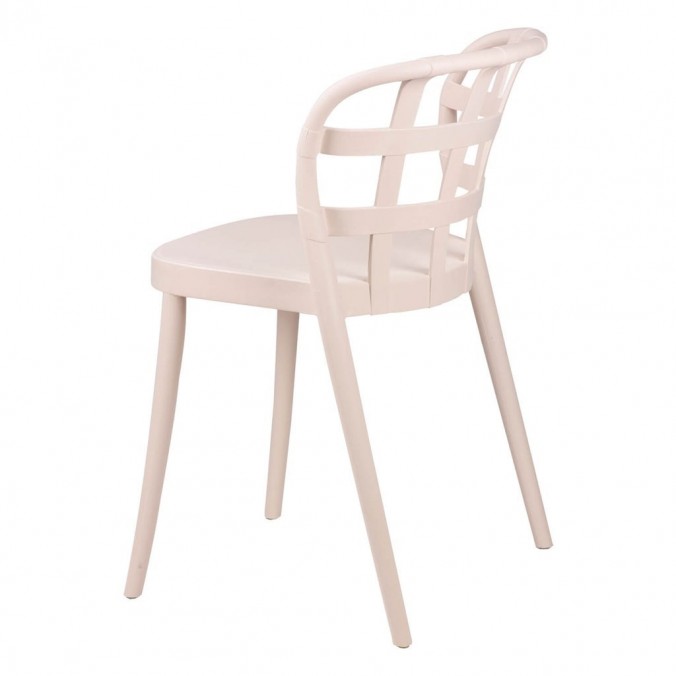 Silla GINA beige claro estilo vintage interior y exterior