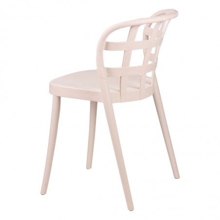 Silla GINA beige claro estilo vintage interior y exterior