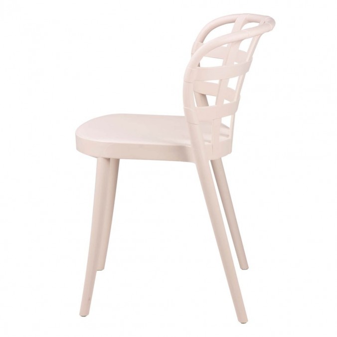 Silla GINA beige claro estilo vintage interior y exterior