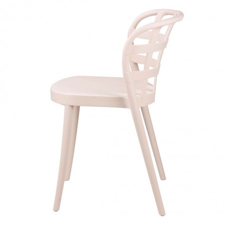 Silla GINA beige claro estilo vintage interior y exterior