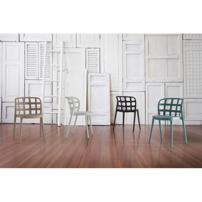 Silla GINA color mint estilo vintage interior y exterior