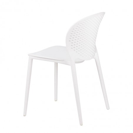 Silla BETSY blanco estilo vintage interior y exterior