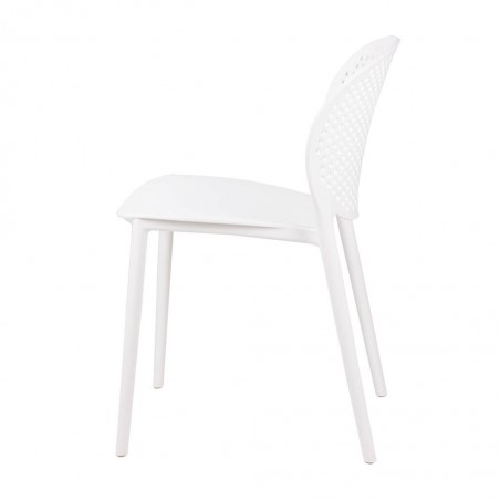 Silla BETSY blanco estilo vintage interior y exterior