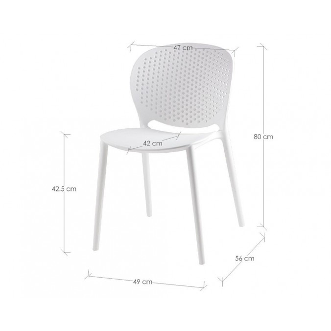 Silla BETSY blanco estilo vintage interior y exterior Silla BETSY blanco estilo vintage interior y exterior