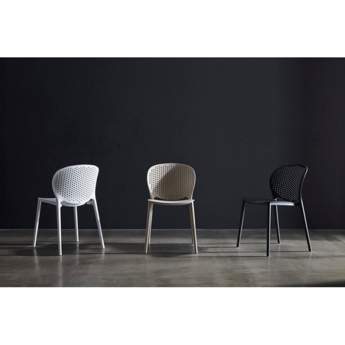 Silla BETSY beige estilo vintage interior y exterior