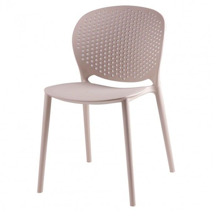 Silla BETSY beige estilo vintage interior y exterior