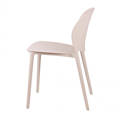 Silla BETSY beige estilo vintage interior y exterior