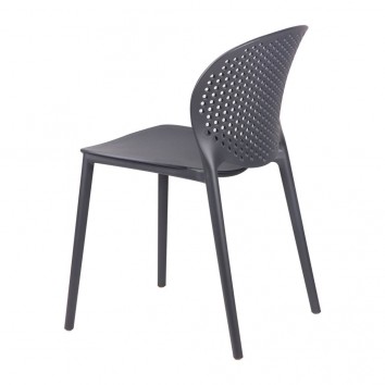 Silla BETSY gris oscuro estilo vintage interior y exterior 2