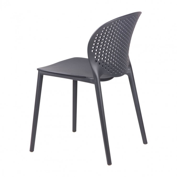 Silla BETSY gris oscuro estilo vintage interior y exterior