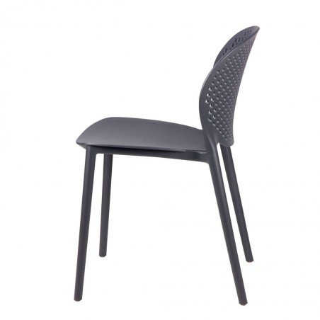 Silla BETSY gris oscuro estilo vintage interior y exterior