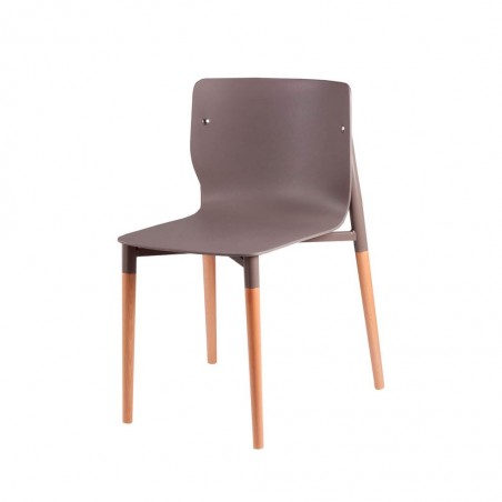 Silla ALISIA gris estilo nórdico patas de haya