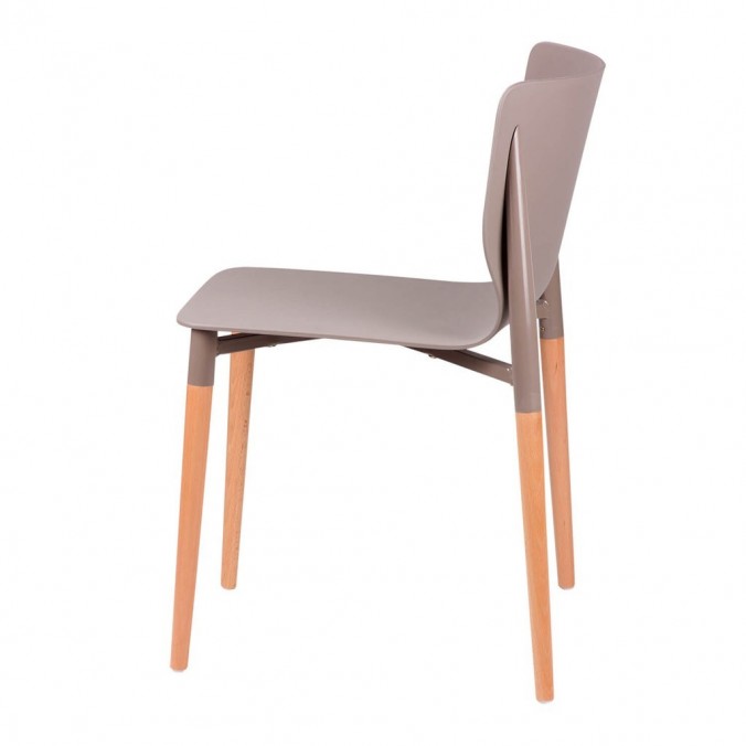 Silla ALISIA gris estilo nórdico patas de haya