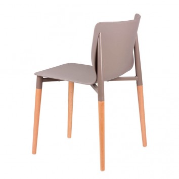 Silla ALISIA gris estilo nórdico patas de haya 2