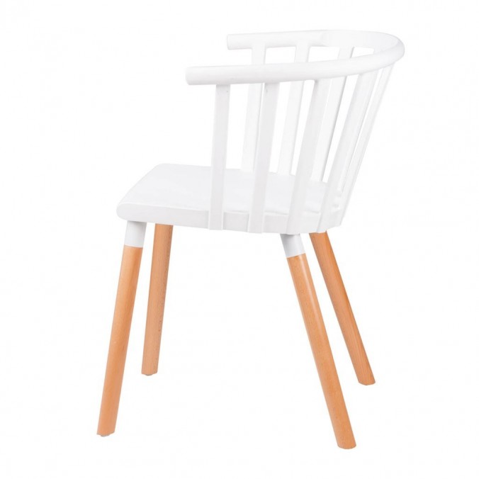 Silla JENNA blanco de estilo nordico vintage