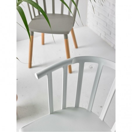 Silla JENNA gris de estilo nordico vintage