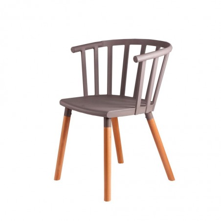 Silla JENNA gris de estilo nordico vintage