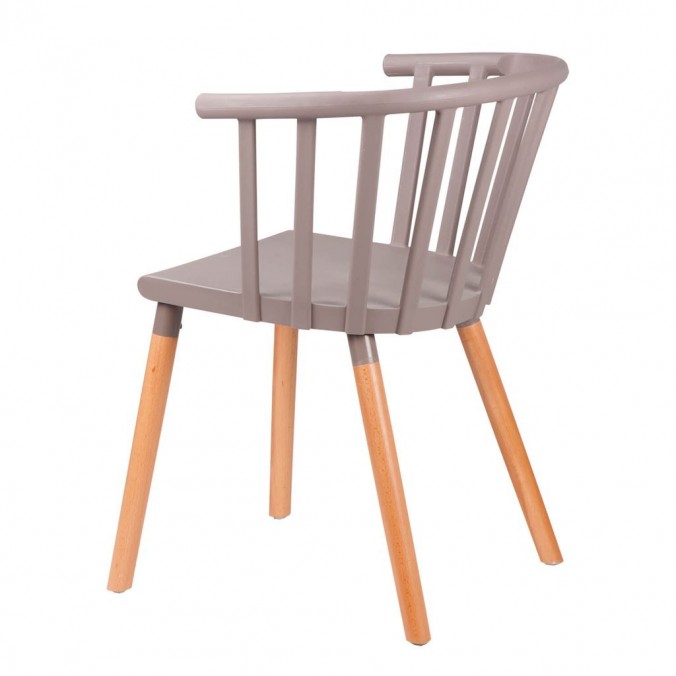 Silla JENNA gris de estilo nordico vintage