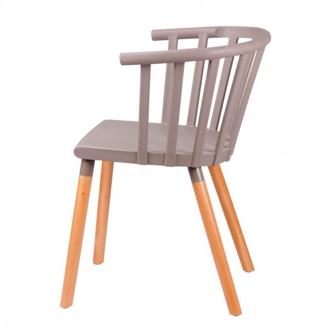 Silla JENNA gris de estilo nordico vintage