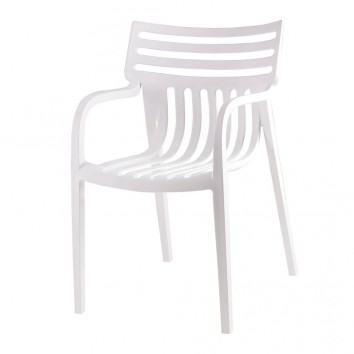 Silla RODIE blanco estilo terraza interior y exterior