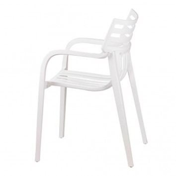 Silla RODIE blanco estilo terraza interior y exterior 2