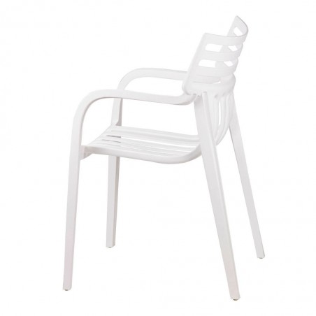 Silla RODIE blanco estilo terraza interior y exterior