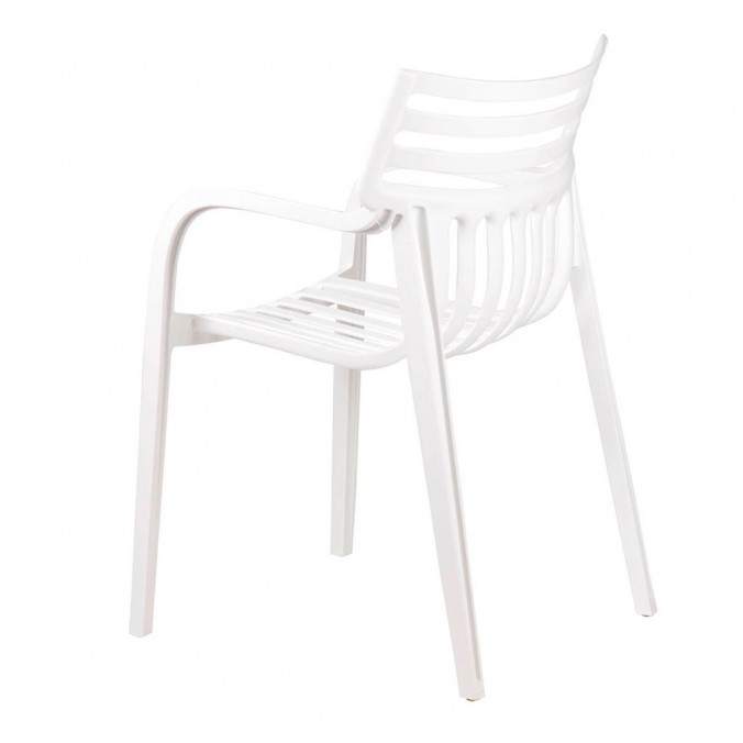 Silla RODIE blanco estilo terraza interior y exterior