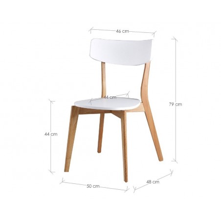 Silla SKAN de estilo nórdico en madera