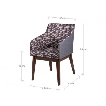 Butaca CLIO estilo clásico tapizado tela y madera