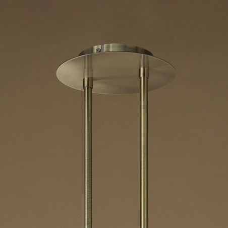 Lámpara techo clásica TIFFANY cuero pantalla oval