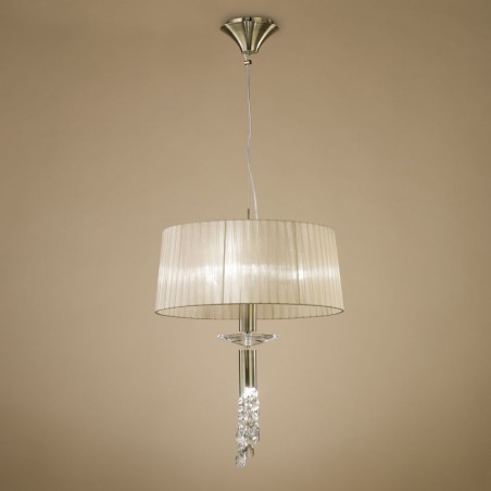 Colgante techo clásico TIFFANY cuero 46cm