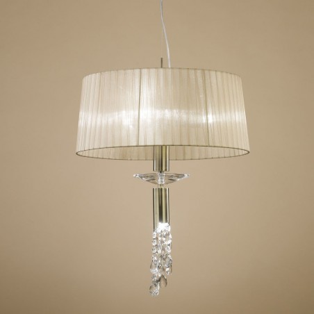 Colgante techo clásico TIFFANY cuero 46cm