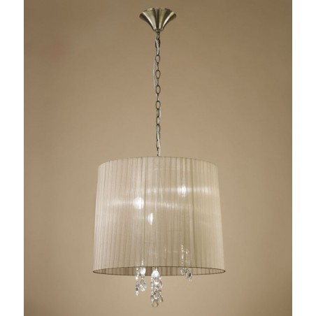 Colgante techo clásico TIFFANY cuero 50cm