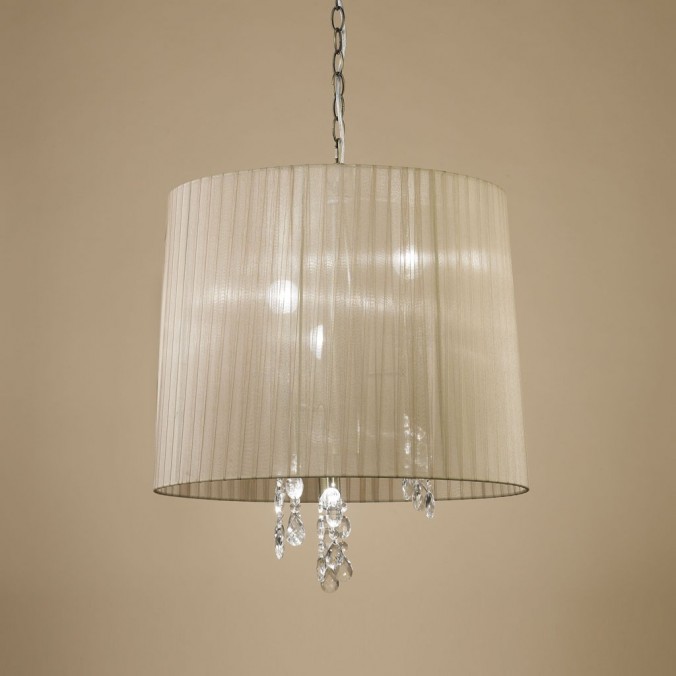 Colgante techo clásico TIFFANY cuero 50cm