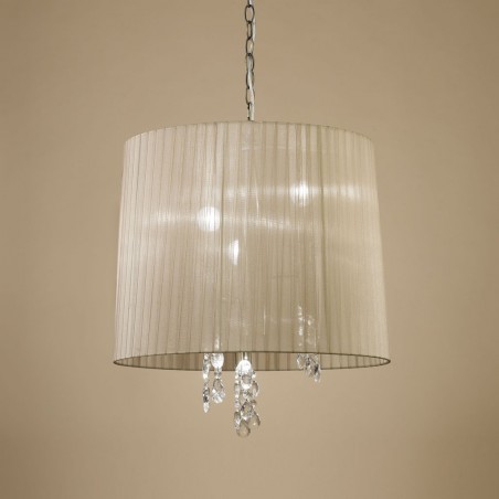 Colgante techo clásico TIFFANY cuero 50cm