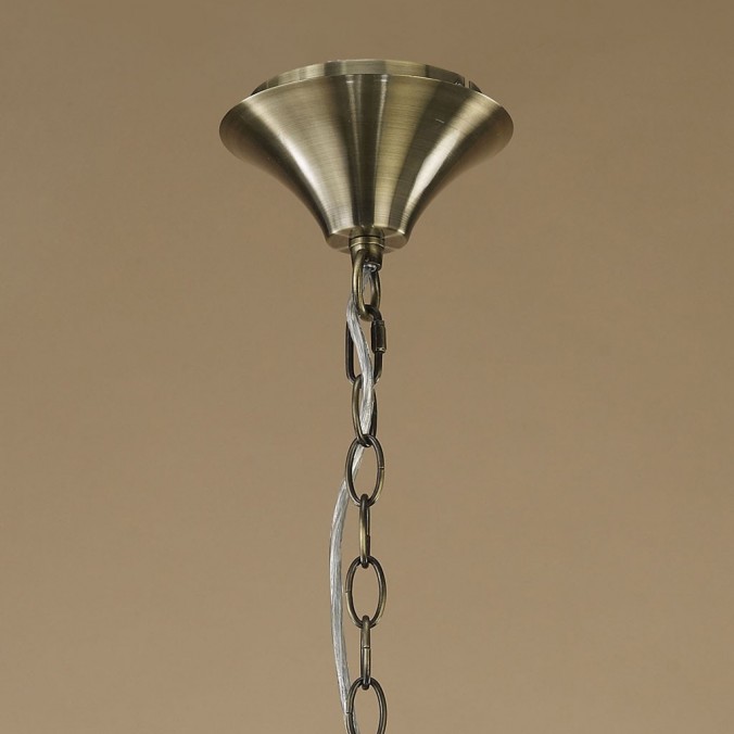 Colgante techo clásico TIFFANY cuero 50cm