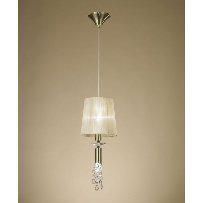 Colgante techo clásico TIFFANY cuero 23cm