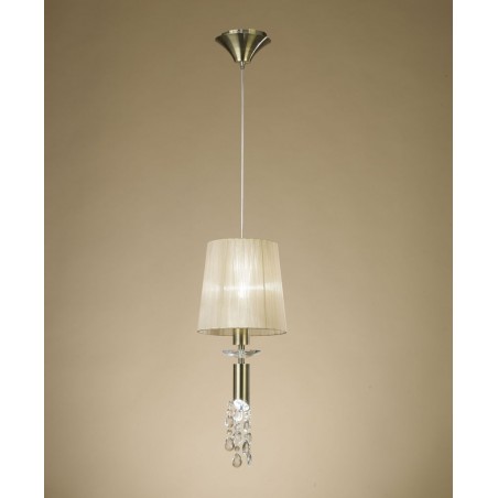 Colgante techo clásico TIFFANY cuero 23cm