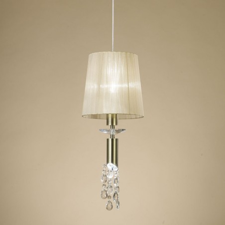 Colgante techo clásico TIFFANY cuero 23cm