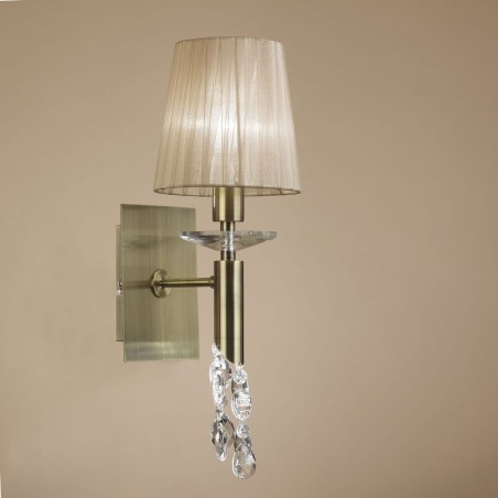 Aplique de pared clásico TIFFANY cuero 1 luz