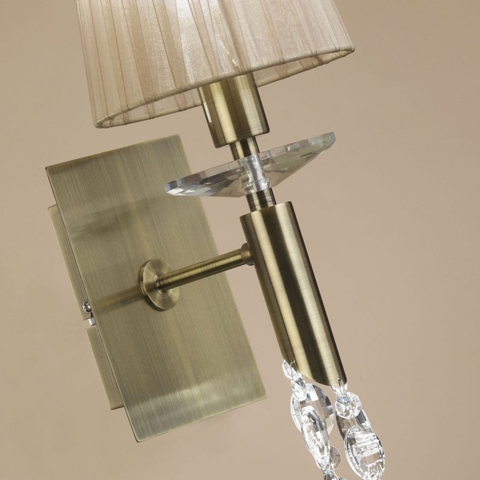 Aplique de pared clásico TIFFANY cuero 1 luz Aplique de pared clásico TIFFANY cuero 1 luz