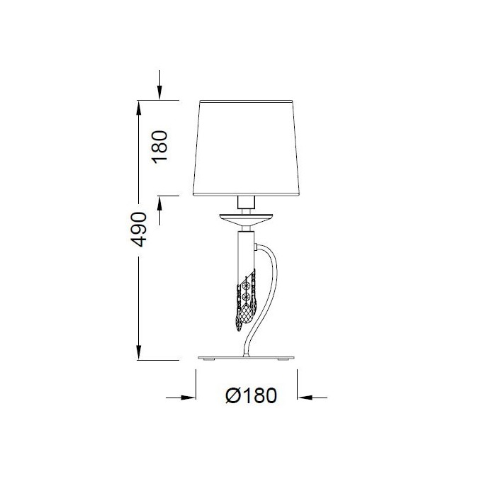 Lámpara de mesa clásica TIFFANY cuero