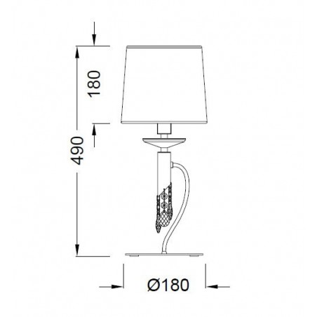 Lámpara de mesa clásica TIFFANY cuero
