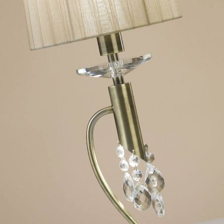 Lámpara de mesa clásica TIFFANY cuero