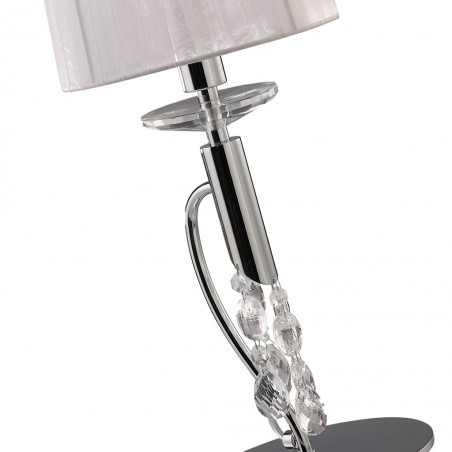 Lámpara de mesa clásica TIFFANY cromo