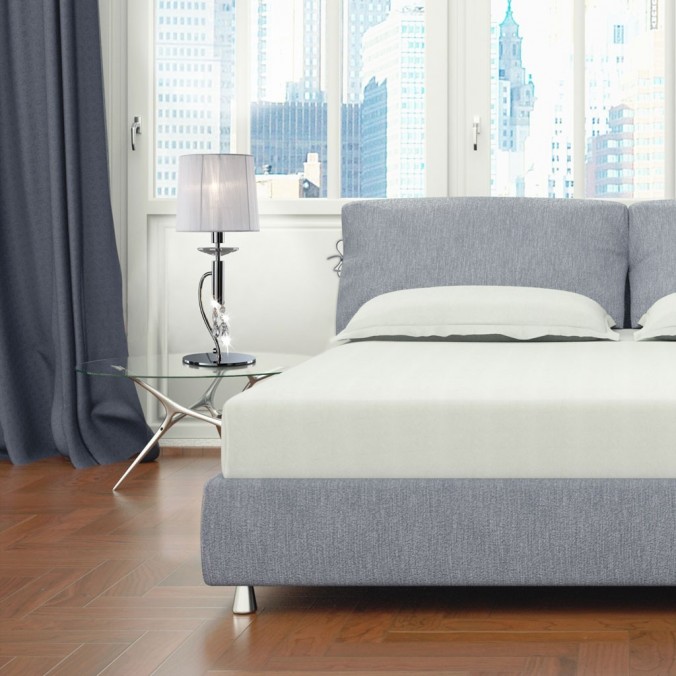 Lámpara de mesa clásica TIFFANY cromo