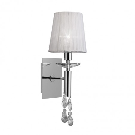Aplique de pared clásico TIFFANY cromo 1 luz