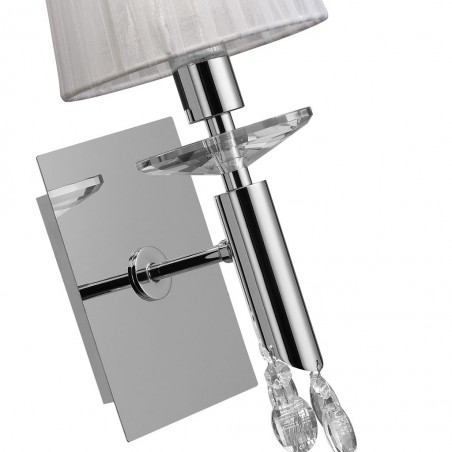 Aplique de pared clásico TIFFANY cromo 1 luz