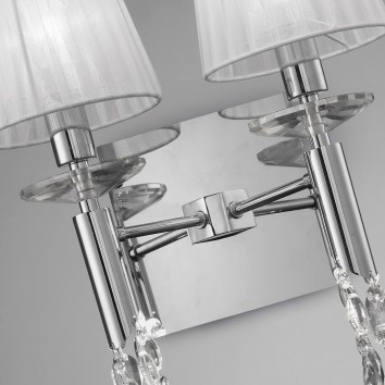 Aplique de pared clásico TIFFANY cromo 2 luces 2